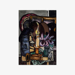 Still Life with Two Large Candles by Max Beckmann
