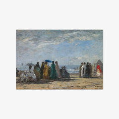 The Beach at Trouville by Eugène Boudin