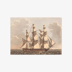A Danish Orlog Ship, to be Seen to Windward with a Side Wind by C.W. Eckersberg