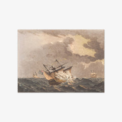 An English Ship Struck by Lightning by C.W. Eckersberg