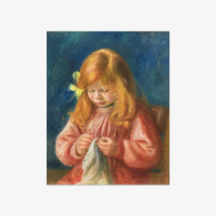 Jean Renoir Sewing by Auguste Renoir