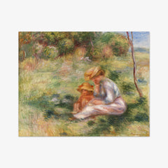 Woman and Child in the Grass by Auguste Renoir