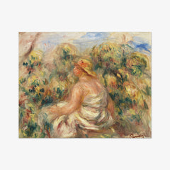 Woman with Hat in a Landscape by Auguste Renoir