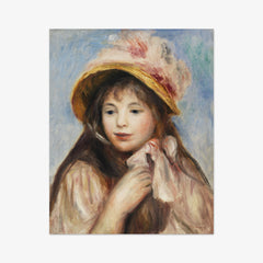Girl with Pink Bonnet by Auguste Renoir