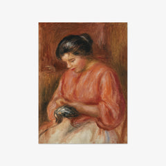 Girl Darning by Auguste Renoir