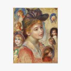 Study of Girls' Heads by Auguste Renoir
