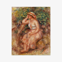Woman Daydreaming by Auguste Renoir