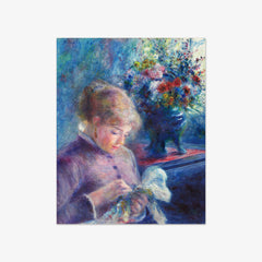 Young Woman Sewing by Auguste Renoir