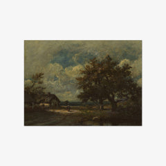 The Cottage by the Roadside, Stormy Sky by Jules Dupré