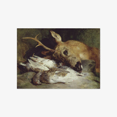 Head of a Roebuck and Two Ptarmigan by Sir Edwin Henry Landseer
