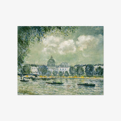 Landscape along the Seine with the Institut de France and the Pont des Arts by Alfred Sisley