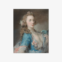 A Young Lady with a Parrot by Rosalba Carriera