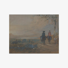 Landscape with Lake and Two Figures Riding by Joseph Mallord William Turner