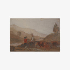 Mountainous Landscape with Figures by a Lake by Joseph Mallord William Turner