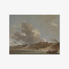 Coastal Landscape with a Ferry Boat by Peter Francis Bourgeois