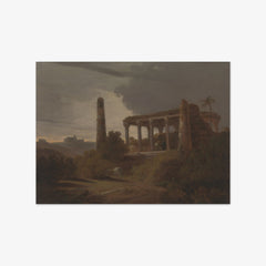 Indian Landscape with Temple Ruins by Thomas Daniell