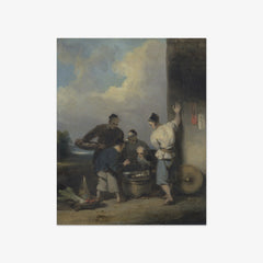 Coolies Round the Food Vendor's Stall by George Chinnery