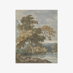 Trees by a River by George Chinnery
