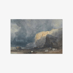 Near Ventnor - Coastal Landscape with Dark Sky by Eugene Isabey