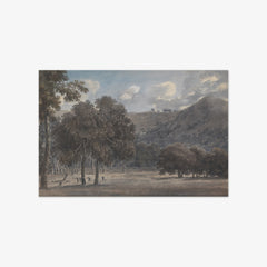 Il Parco degli Astroni - The Wooded Crater Bottom with Hunt in Progress by John Robert Cozens