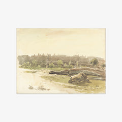 Terraced Cottages with Fallen Trees by John Linnell