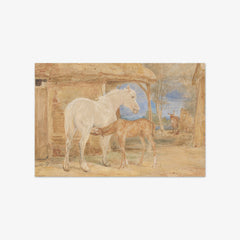 Gray Mare and a Chestnut Foal by John Frederick Lewis