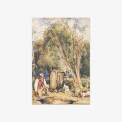 Game Keeper and Boy Ferreting a Rabbit by John Frederick Lewis