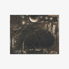 A Shepherd and his Flock under the Moon and Stars by Samuel Palmer