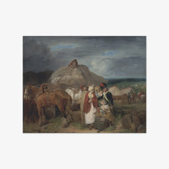 Soldier with Country Women Selling Ribbons, near a Military Camp by Francis Wheatley