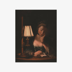 Woman Reading by a Paper-Bell Shade by Henry Robert Morland