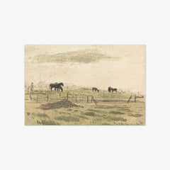 Horses in a Paddock by John Linnell