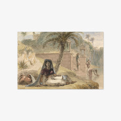 Indian Girl Seated by a River by William Daniell