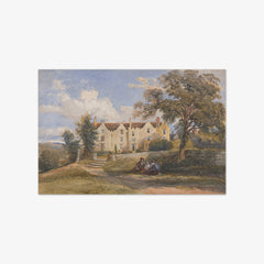 Group Seated in Grounds of a Large House by David Cox the Elder