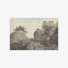 Fakir's Rock at Sultanganj, on the Ganges River by Thomas Daniell
