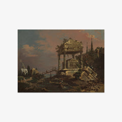 Imaginary View with a Tomb by the Lagoon by Canaletto