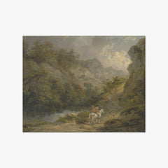 Rocky Landscape with Two Men on a Horse by George Morland