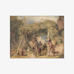 Figures and Animals in a Vineyard by John Frederick Lewis