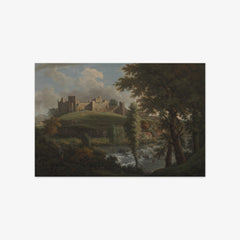 Ludlow Castle with Dinham Weir, from the South-West by Samuel Scott