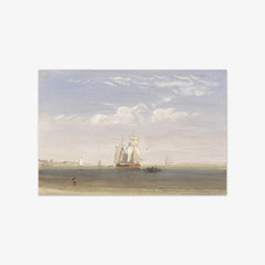 A Merchantman Becalmed Offshore by David Cox Jnr