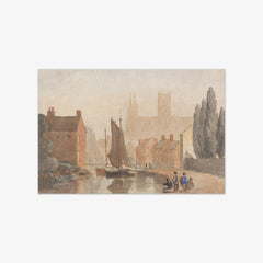 Lincoln Cathedral from Brayford Pool by David Cox the Elder