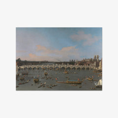 Westminster Bridge, with the Lord Mayor's Procession on the Thames by Canaletto