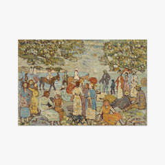 Beach Scene with Donkeys (or Mules) by Maurice Brazil Prendergast