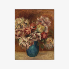 Flowers in a Green Vase by Auguste Renoir