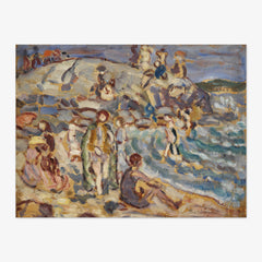 Beach Scene and Hill by Maurice Brazil Prendergast