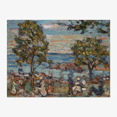 Beach Scene with Two Trees by Maurice Brazil Prendergast