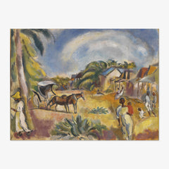 Landscape with Figures and Carriage by Jules Pascin