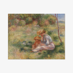 Woman and Child in the Grass by Auguste Renoir