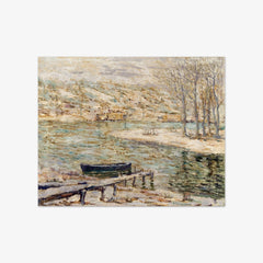 River Scene–Boat and Trees by Ernest Lawson