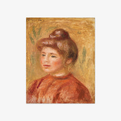Bust of Woman in Red by Auguste Renoir