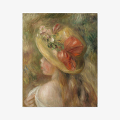 Young Girl with Hat by Auguste Renoir